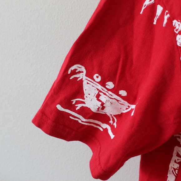 Vintage Red Short Sleeve Boxy T-Shirt - Picture 4 of 7
